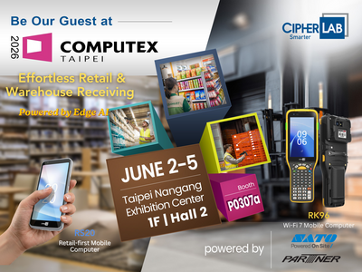 CipherLab Showcases Edge AI Mobility Solutions to Optimize Retail and Warehouse Receiving at COMPUTEX 2026